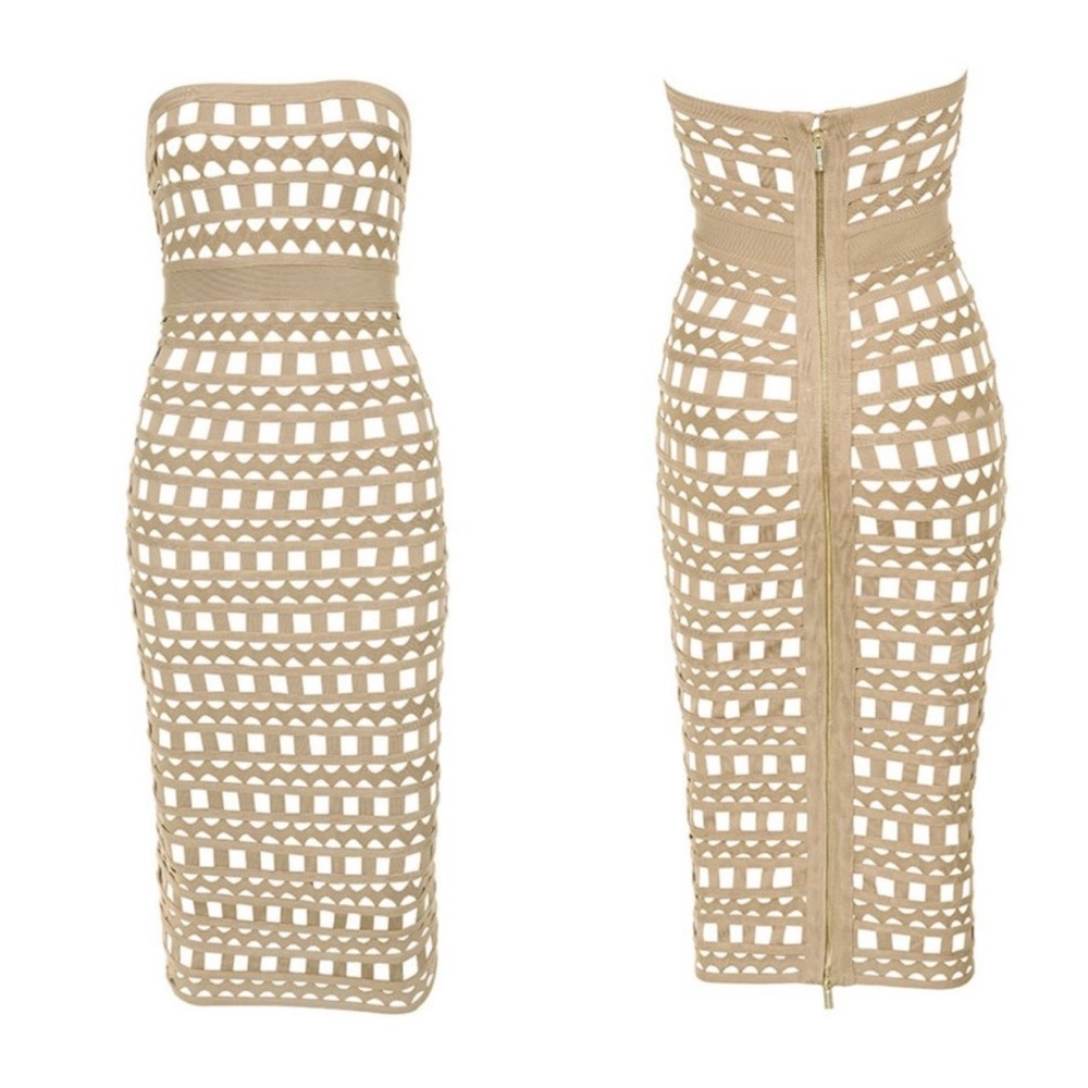 House of CB Demelza Bandage Cut Out Dress - Picture 3 of 9